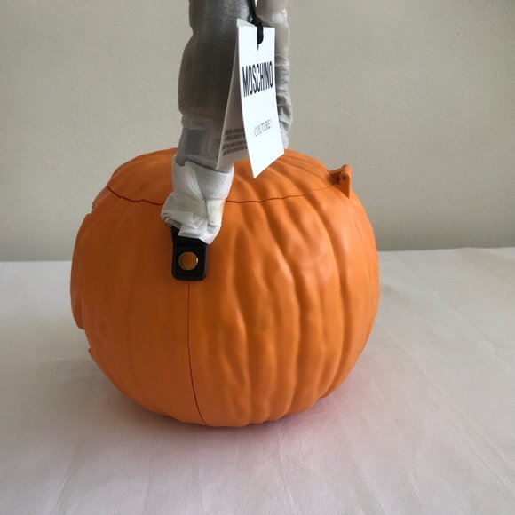 π SS20 Moschino Couture Jeremy Scott PUMPKIN ORANGE BAG HALLOWEEN *DEFECT*π - Picture 6 of 12